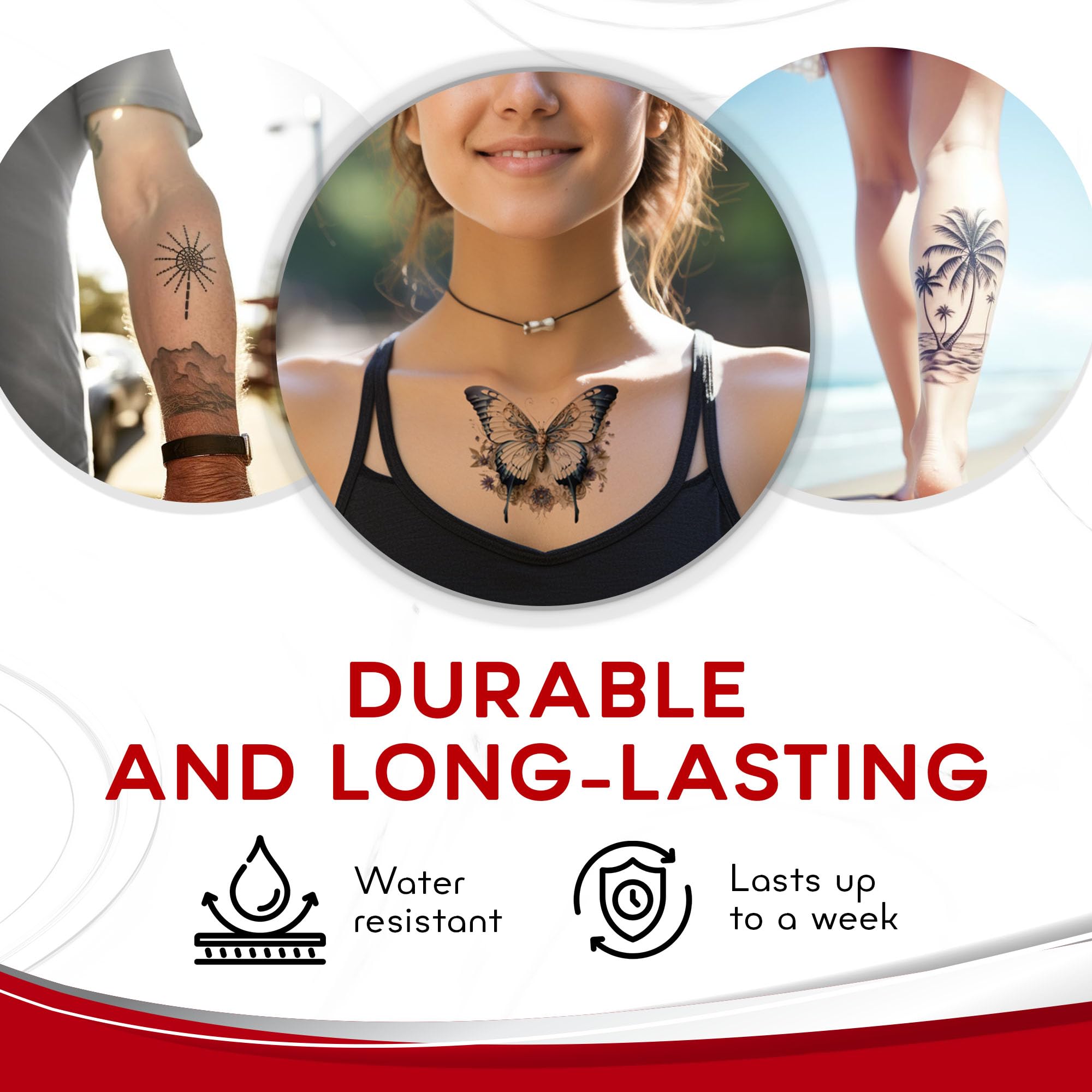 BubblePop! tattoo paper with water-resistant design for vibrant tattoos during wear.
