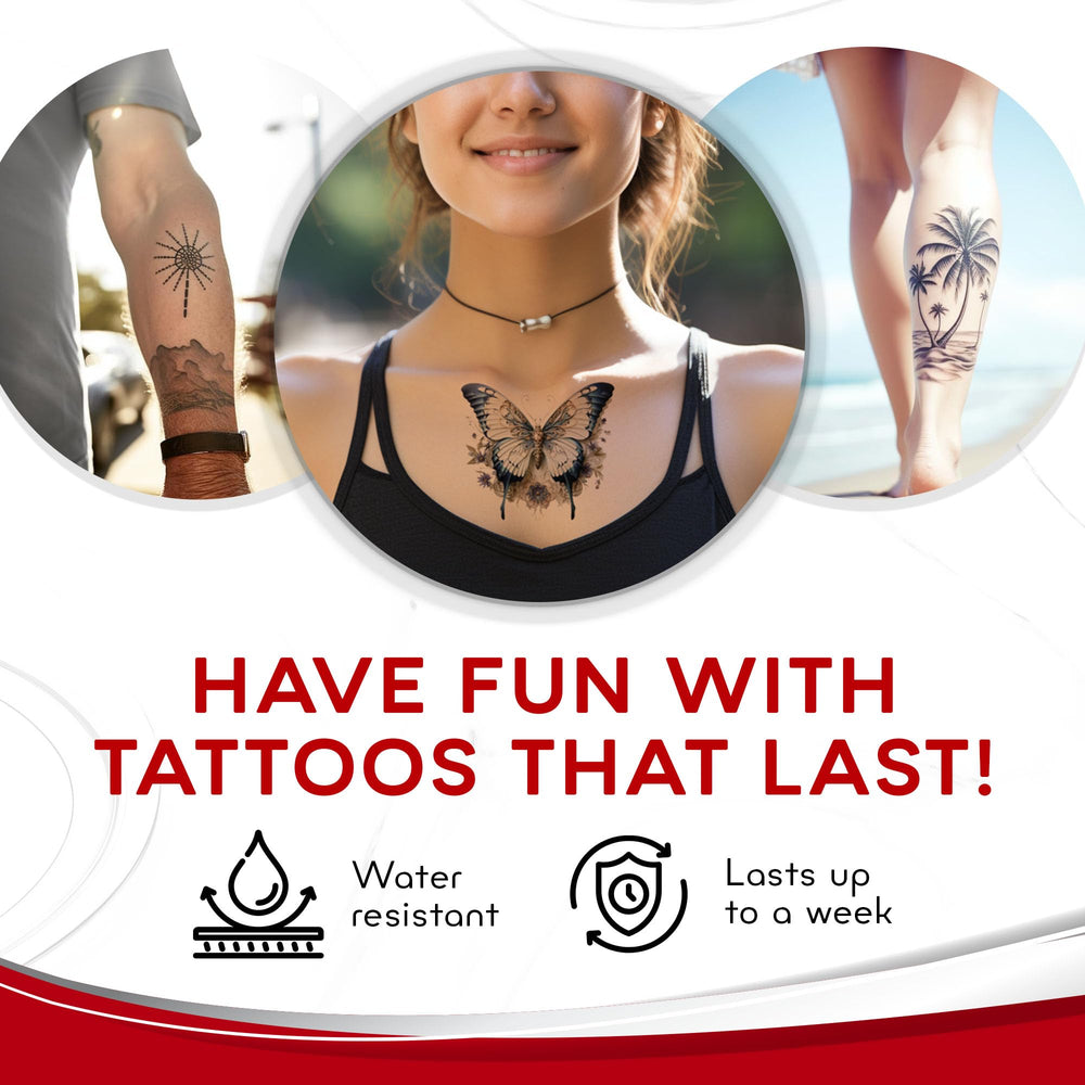 BubblePop water-resistant temporary tattoo paper ready for active wear