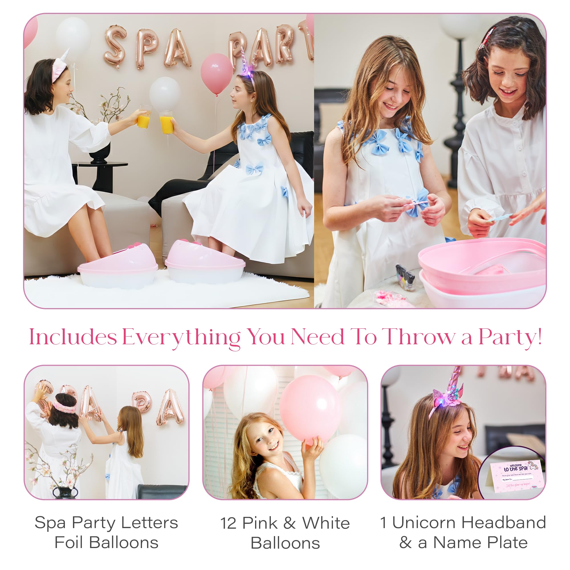 Bubbly Girlz kids foot spa basin highlights at-home pampering routine.