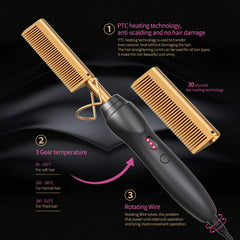 BudiGl ceramic plates glide evenly for quick straightening and waves.