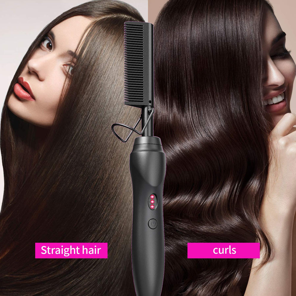 BudiGl hot comb black design for a sleek, durable tool.