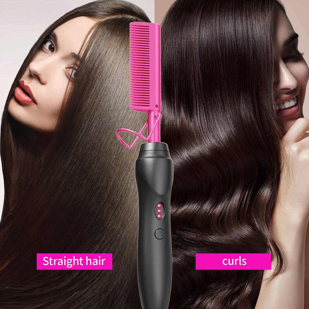 BudiGl hot comb includes rat tail comb for precise parting
