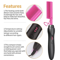 BudiGl hot comb versatile for straightening curling waves