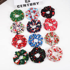 Budsmile snowflake-pattern scrunchie with delicate print for stylish ponytails.