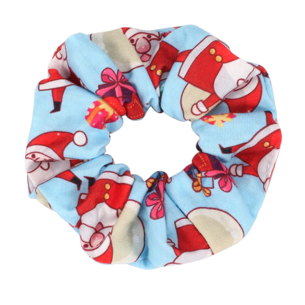 Budsmile snowman-pattern scrunchie enhances cute seasonal style with elasticity.