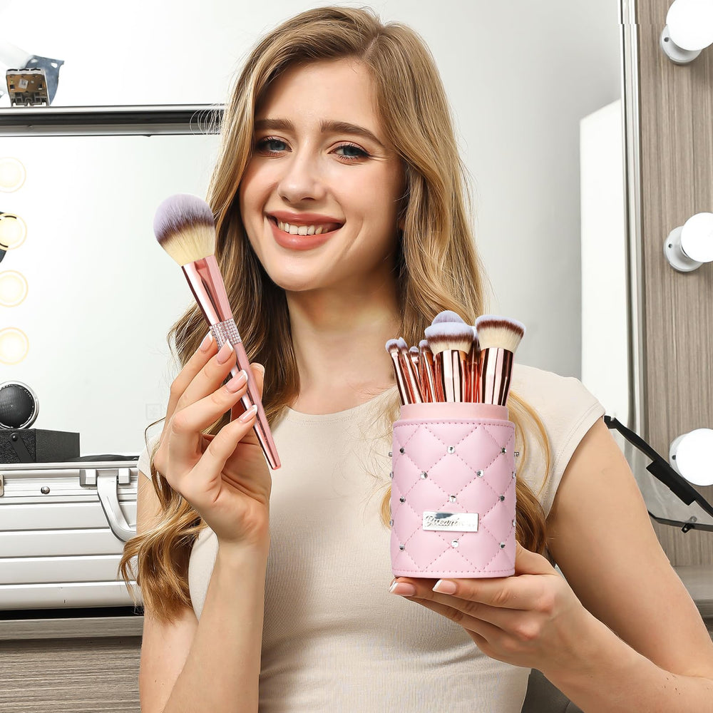 Bueart Design 16Pcs blush brush for natural flush.