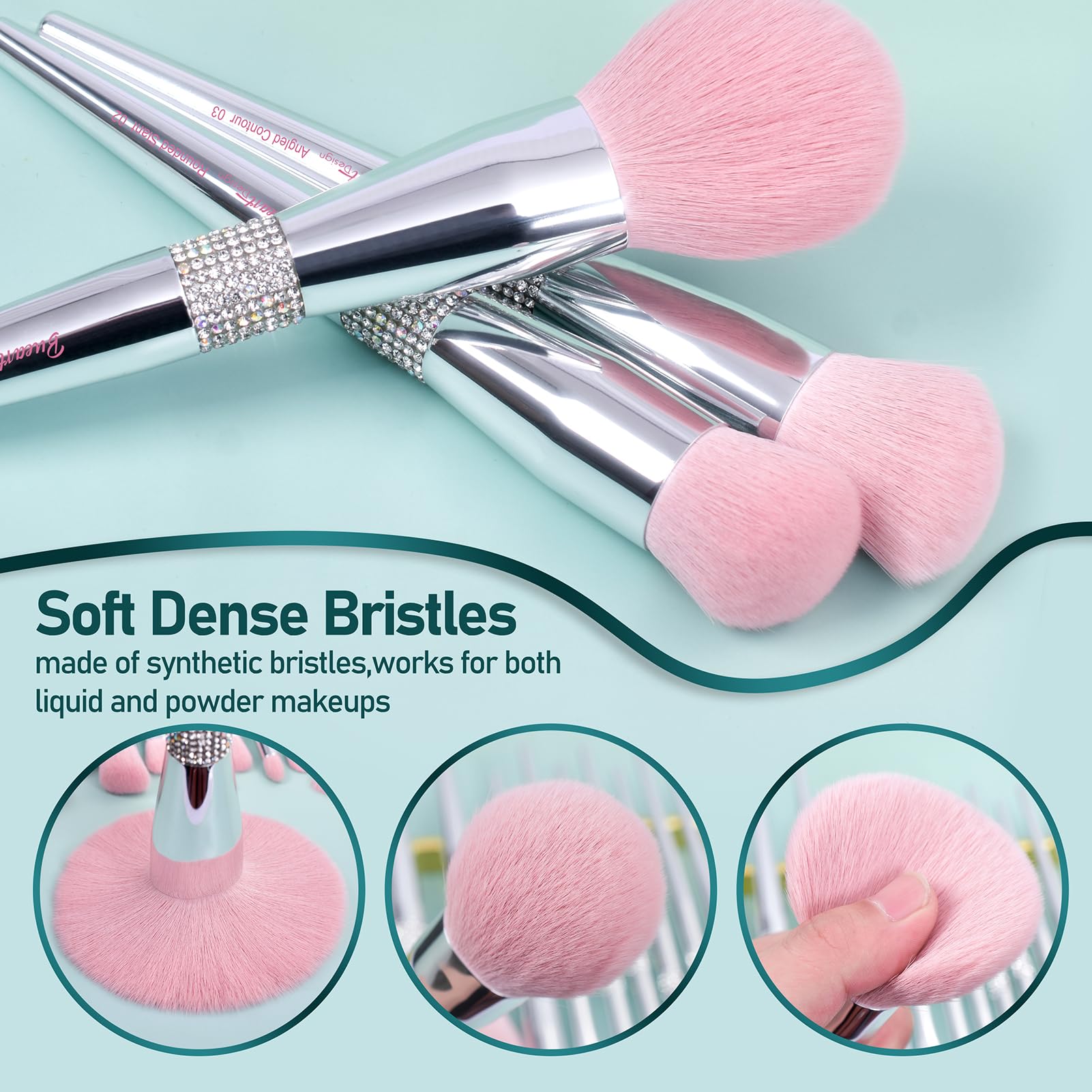 Bueart Design domed blender brush for seamless blending and soft edges.