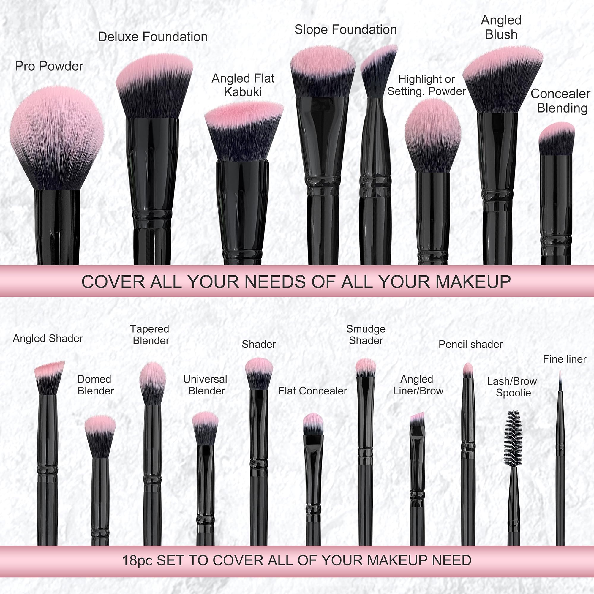 Bueart Design dual brow spoolie brush for grooming and setting brows.