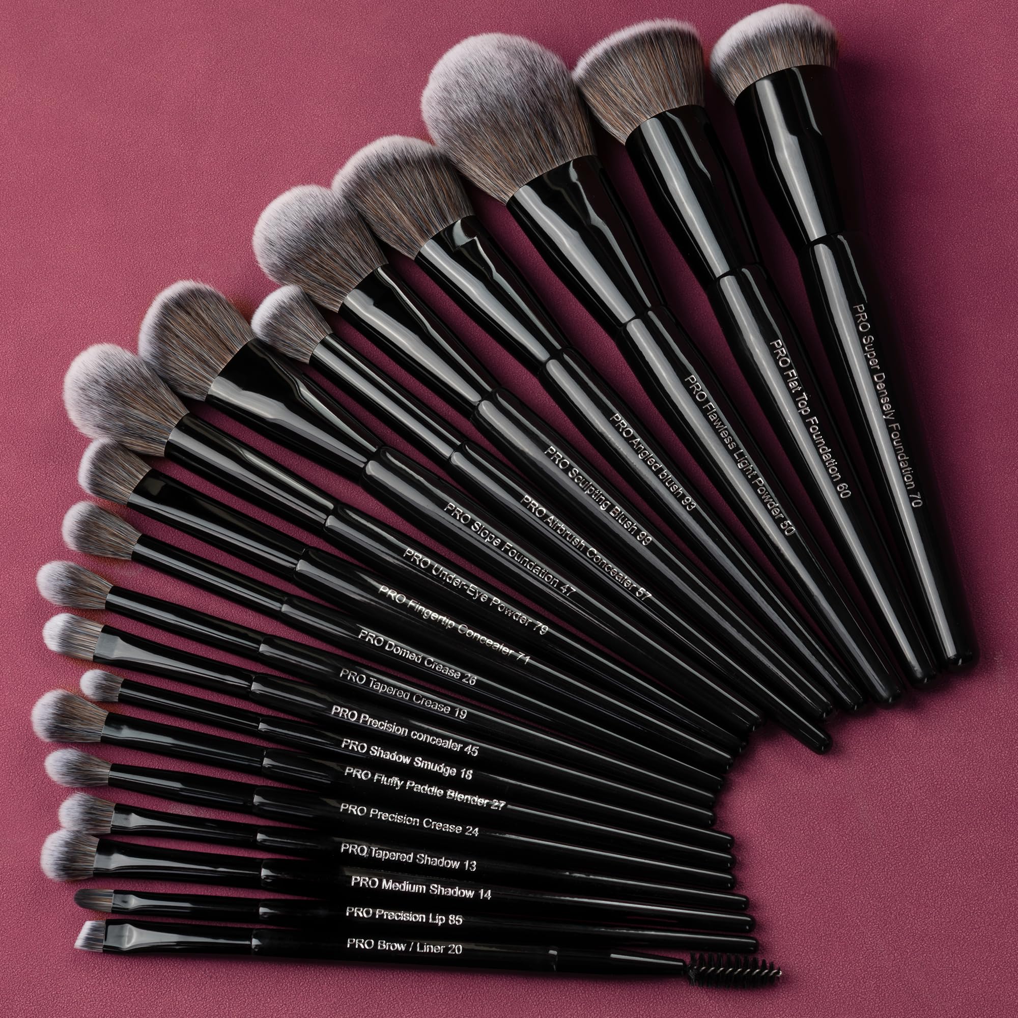 Bueart Design ergonomic wooden-handle brushes provide comfort during long sessions.