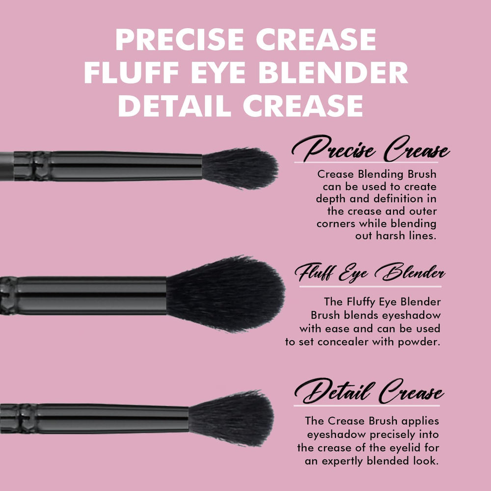 Bueart Design precise crease brush for outer corner depth and contour.