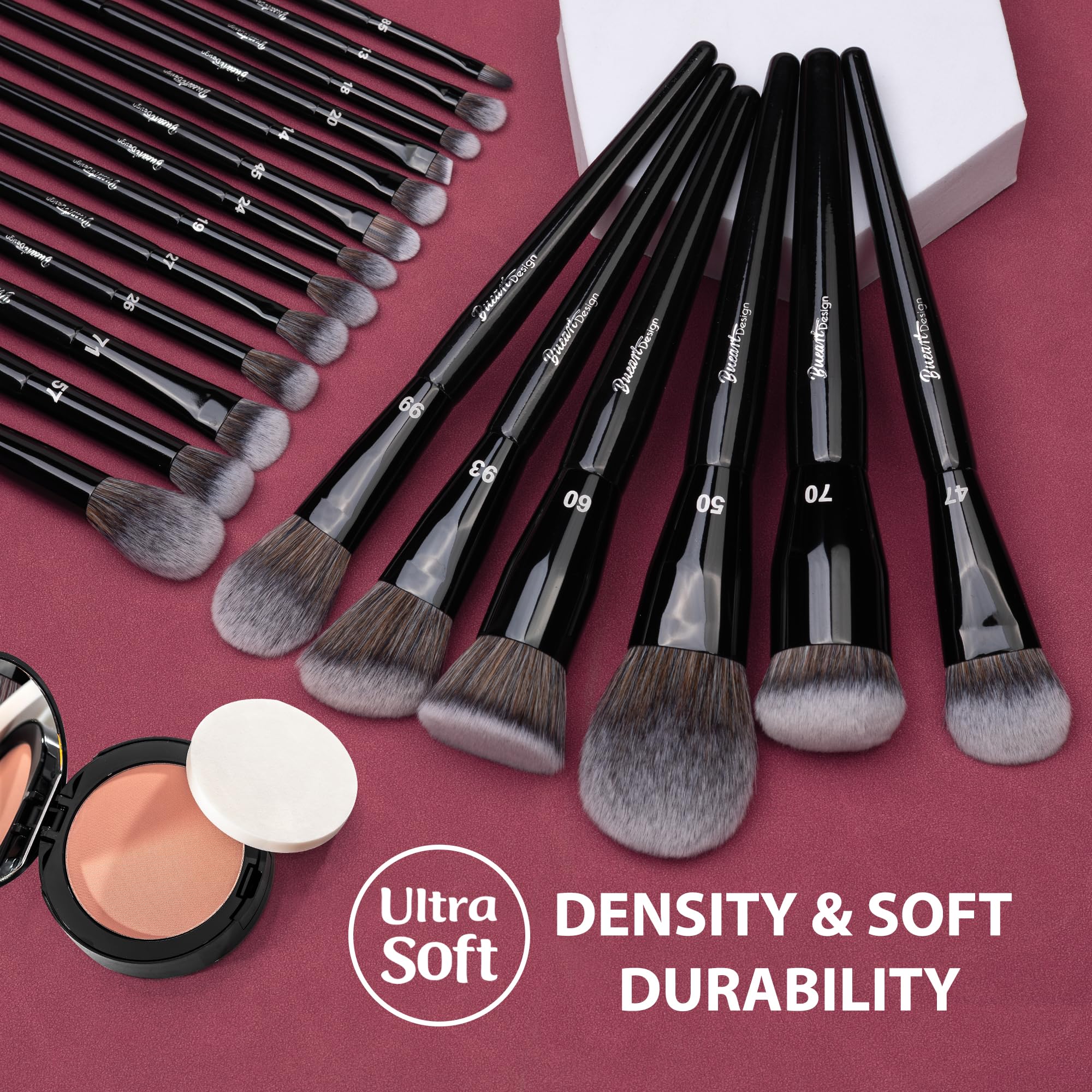 Bueart Design eyeshadow brush blends colors with smooth, even pigment.