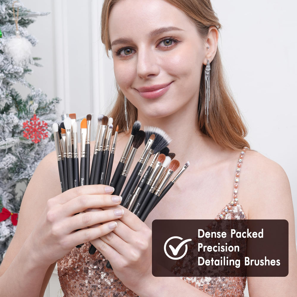 Matte non-slip handle on BUEART DESIGN brushes for comfortable grip.