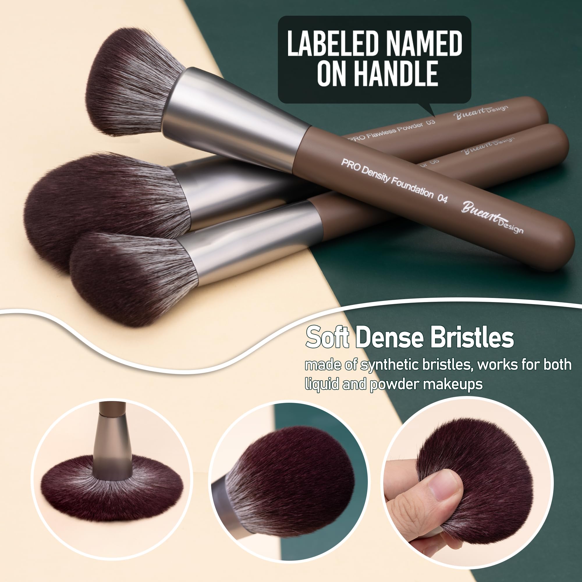 Bueart Design professional blending and precision brushes for facial and eye looks
