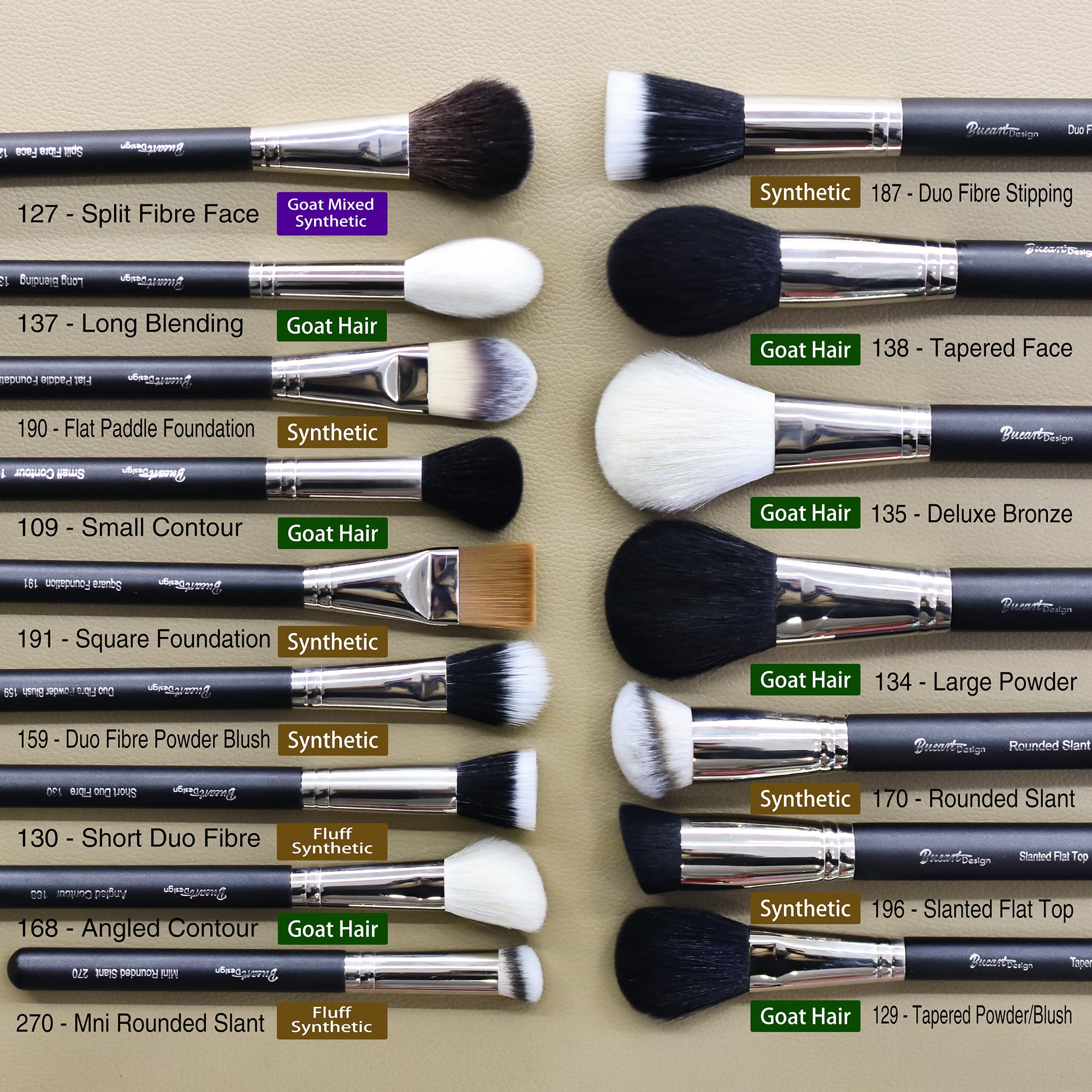Soft sable and synthetic blend brush by BUEART DESIGN.