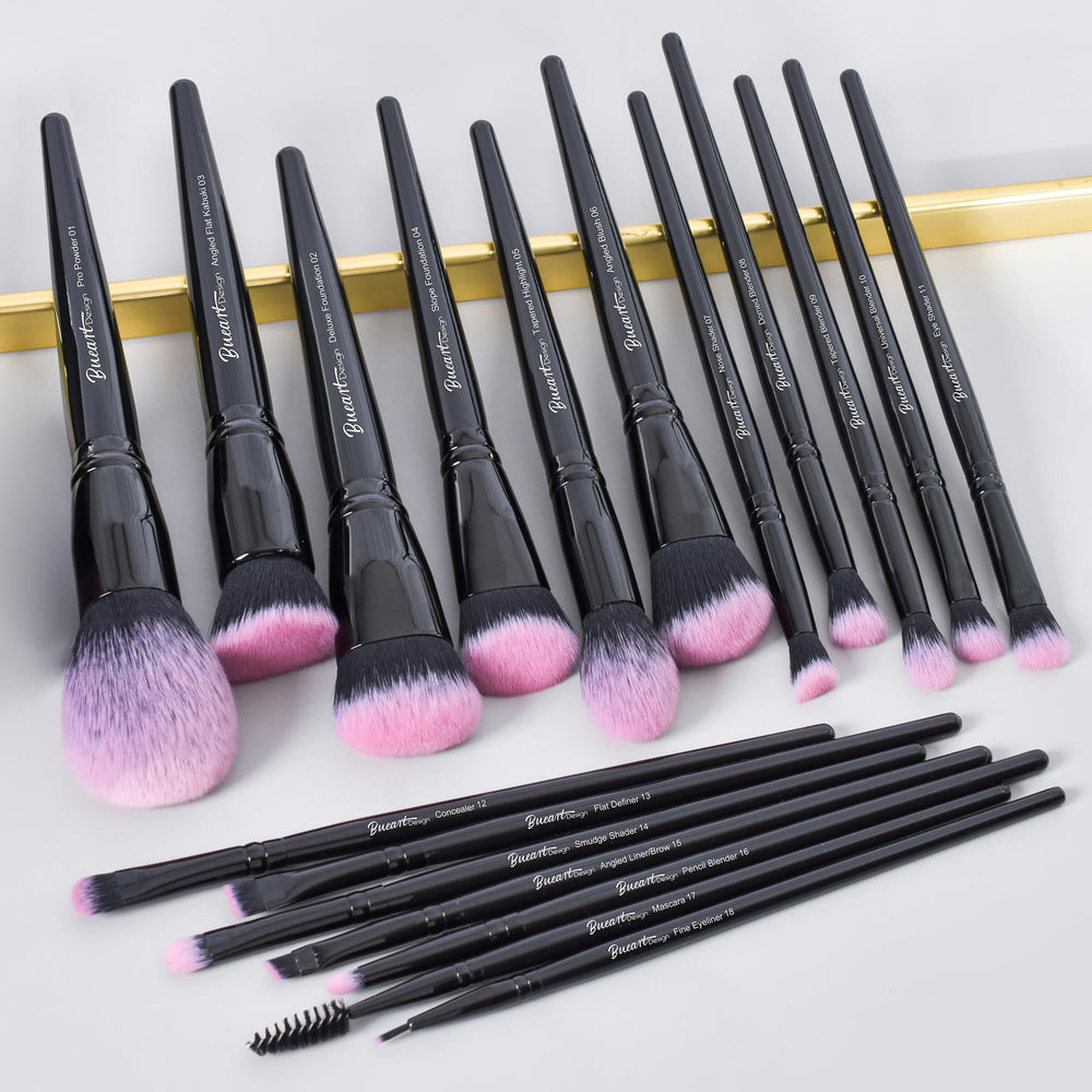 Bueart Design soft-density vegan synthetic bristles enable easy cleaning and quick-dry after use.