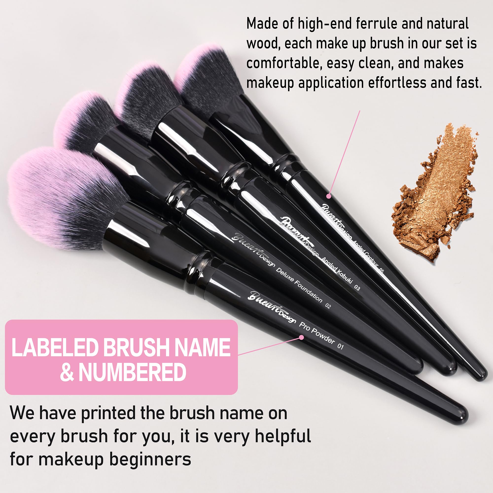 Bueart Design travel brush holder case keeps brushes organized and protected while traveling.