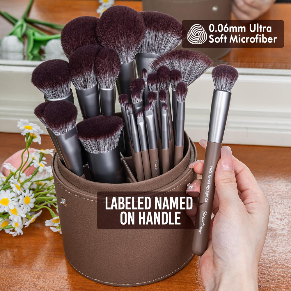 Bueart Design vegan cruelty-free brush hair for gentle pigment pickup