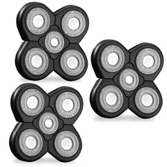 BueRallan head shaver replacement 3-pack packshot demonstrates convenient spare blades for grooming.
