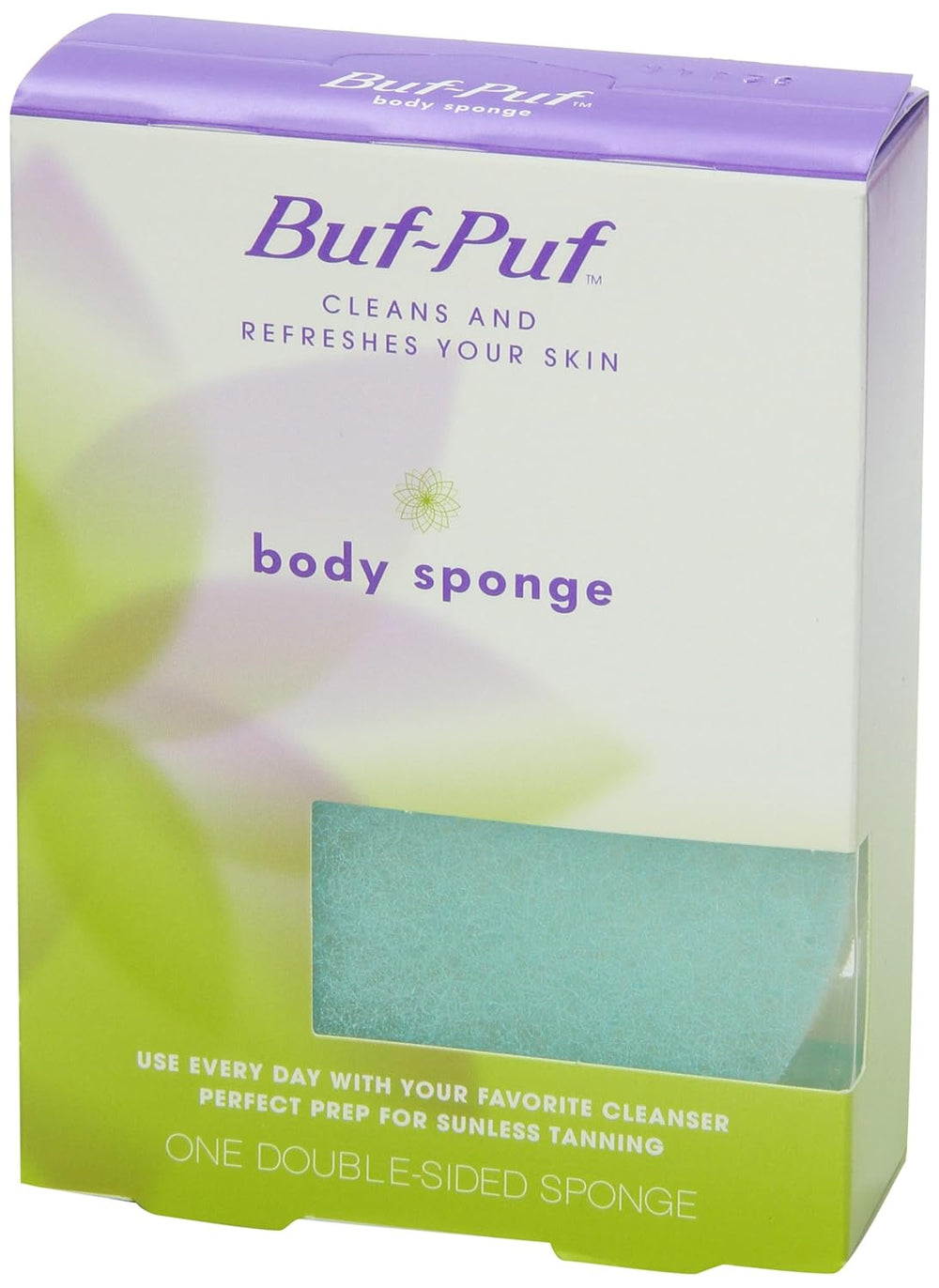Buf-Puf body sponge bathroom-setup for skincare routine