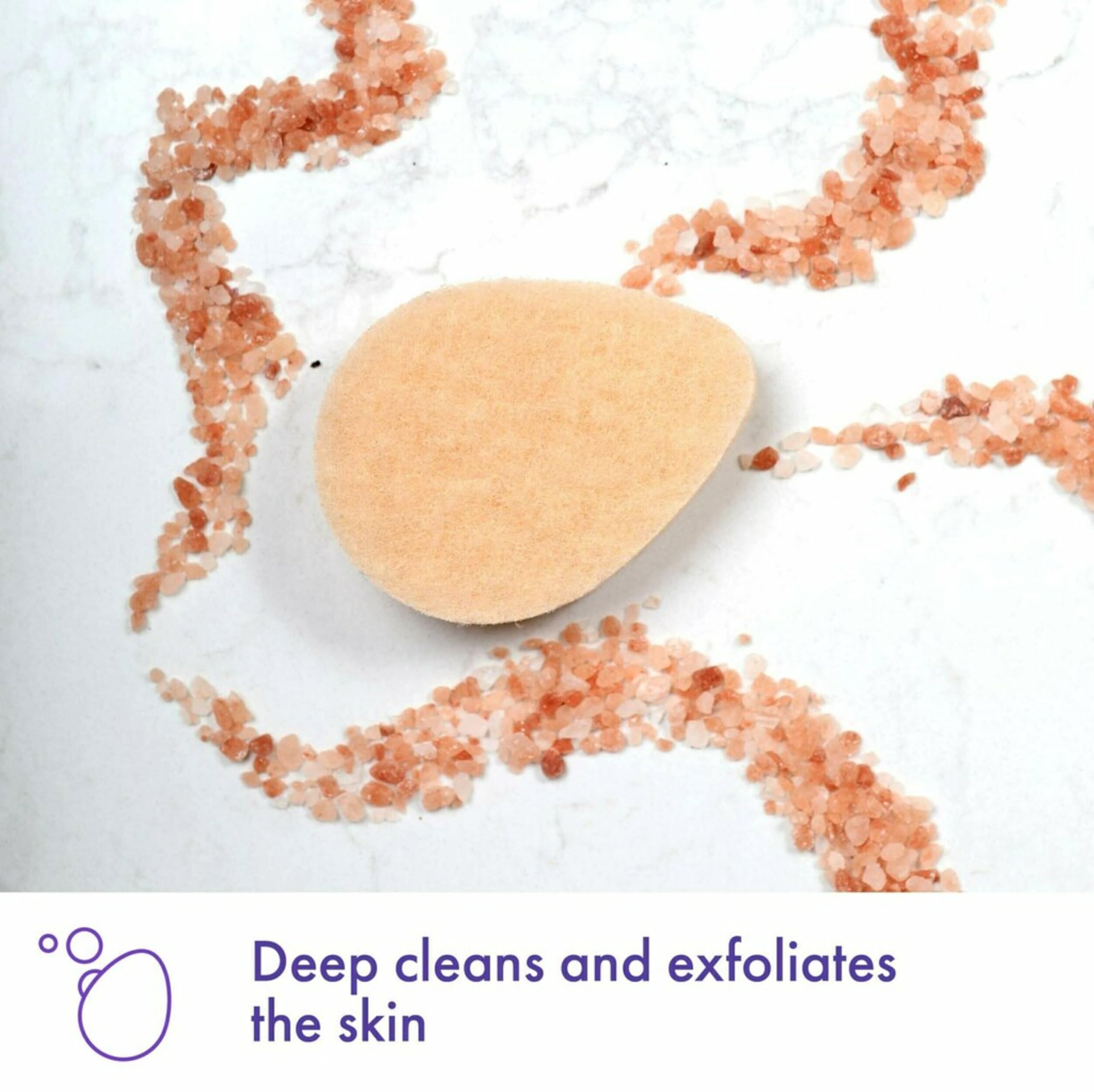 Buf-Puf exfoliating sponge after shower for smoother skin prep.