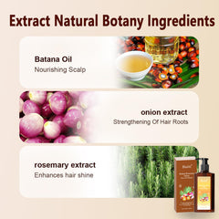 BUIITI Batana Oil Shampoo packaging shows two-pack set for convenient home use.