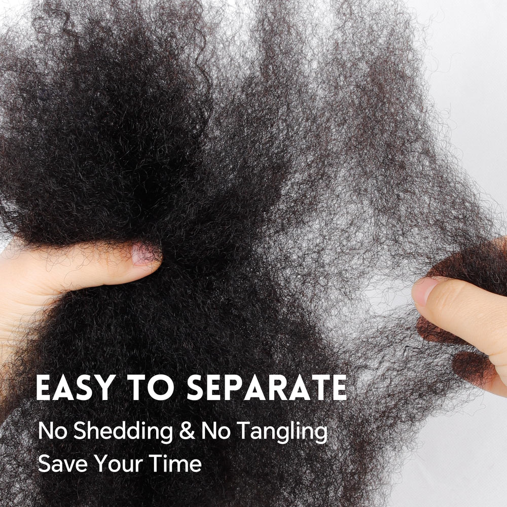 Builson Afro Kinky Bulk mini twist style setup demonstrates protective styling versatility.