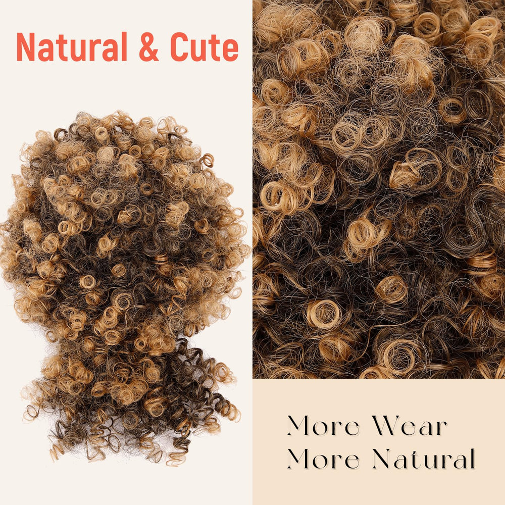 builson Drawstring Ponytail natural texture close-up for realistic everyday styling.