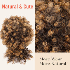 builson Drawstring Ponytail natural texture close-up for realistic everyday styling.