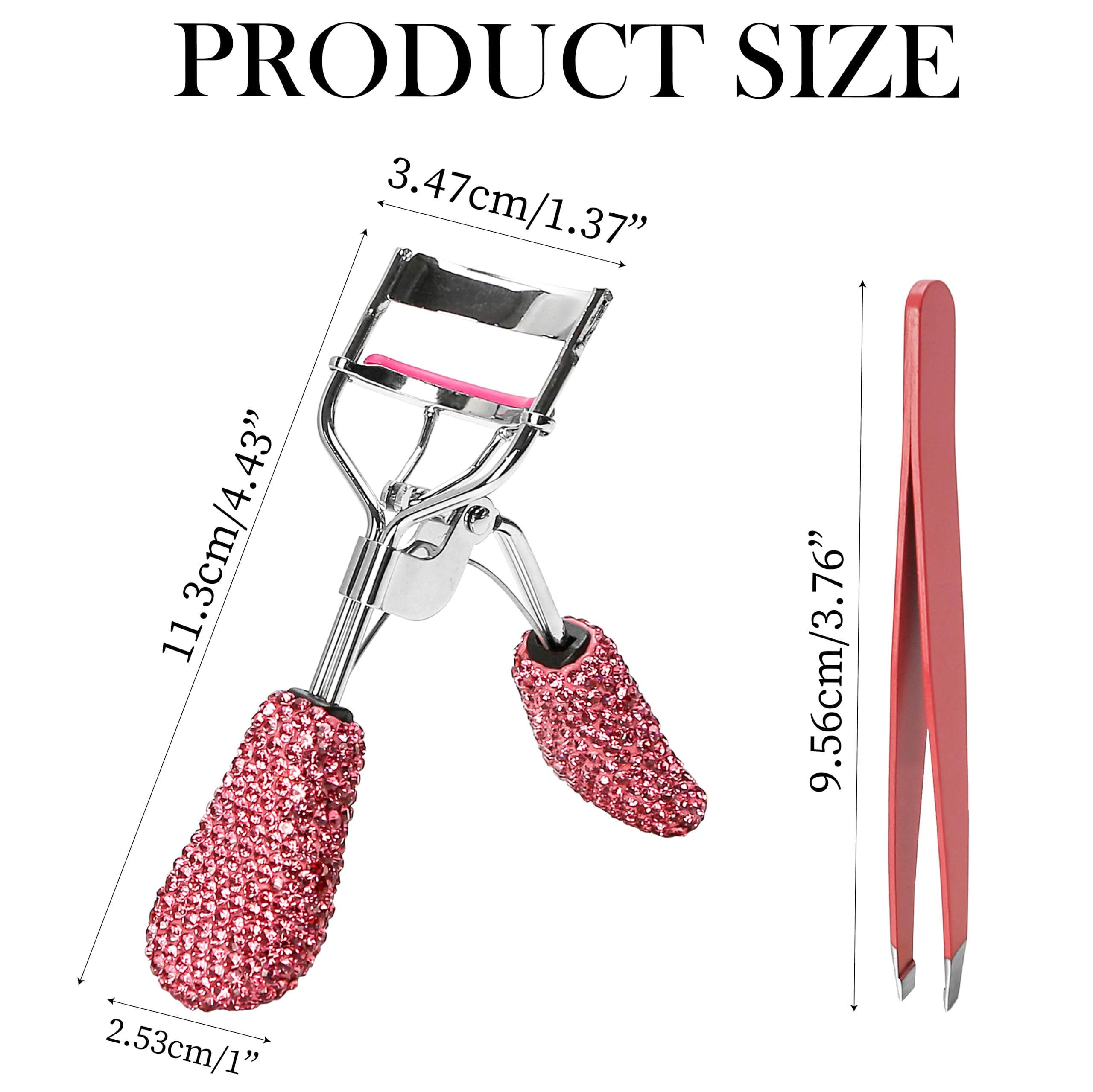 BuleVina crystal rhinestone curler close-up showing bling detail for glam makeup.