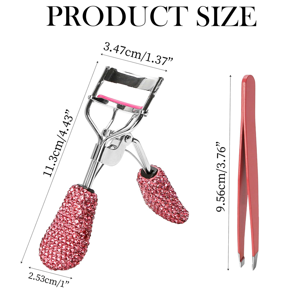BuleVina crystal rhinestone curler close-up showing bling detail for glam makeup.