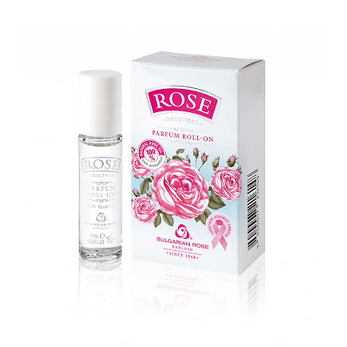 Bulgarian Rose Karlovo roll-on bottle on-the-go scent for quick refresh.
