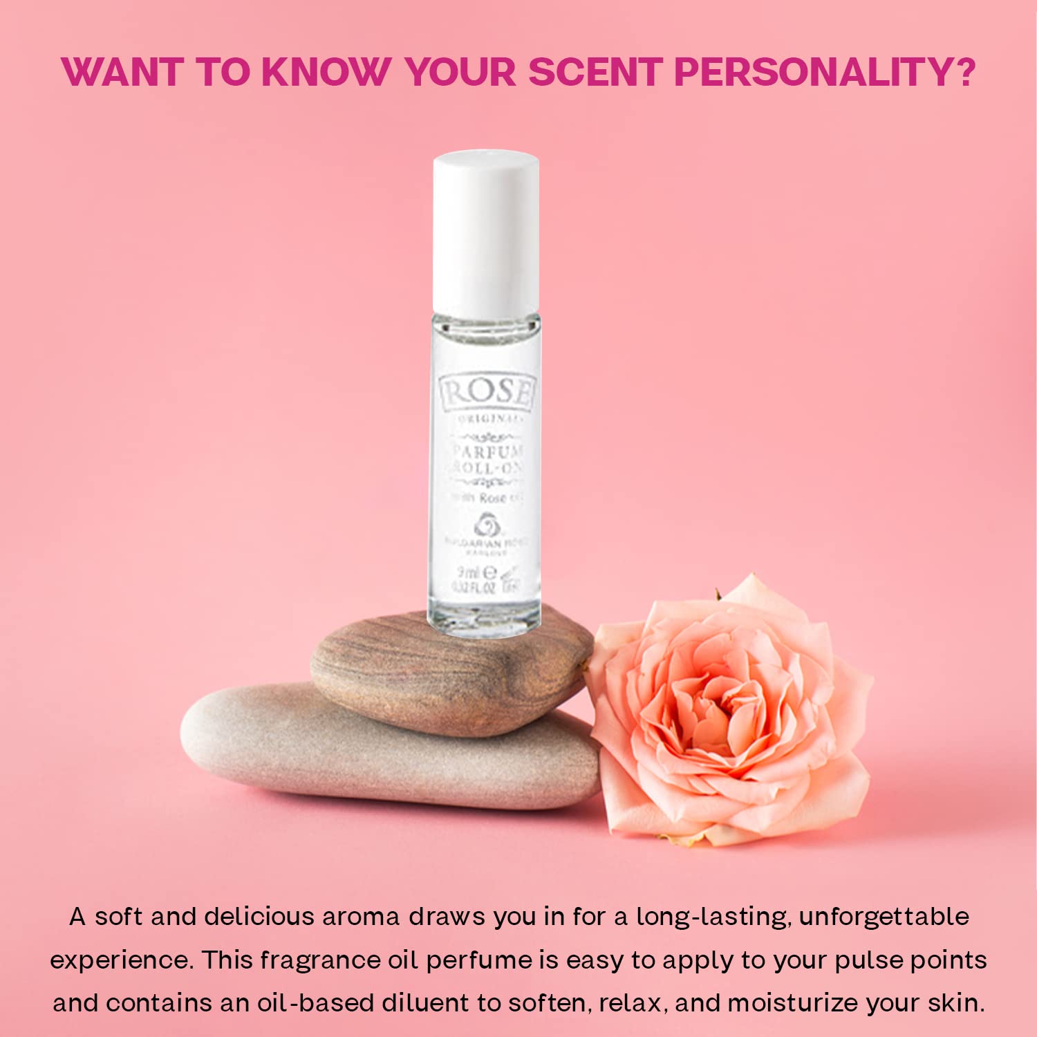 Bulgarian Rose Karlovo rose petal aroma evokes romance and mood-enhancing serenity.