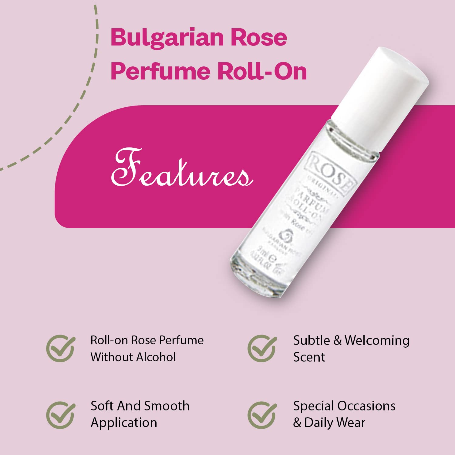Bulgarian Rose Karlovo unisex fragrance with elegant packaging suitable for gifting.