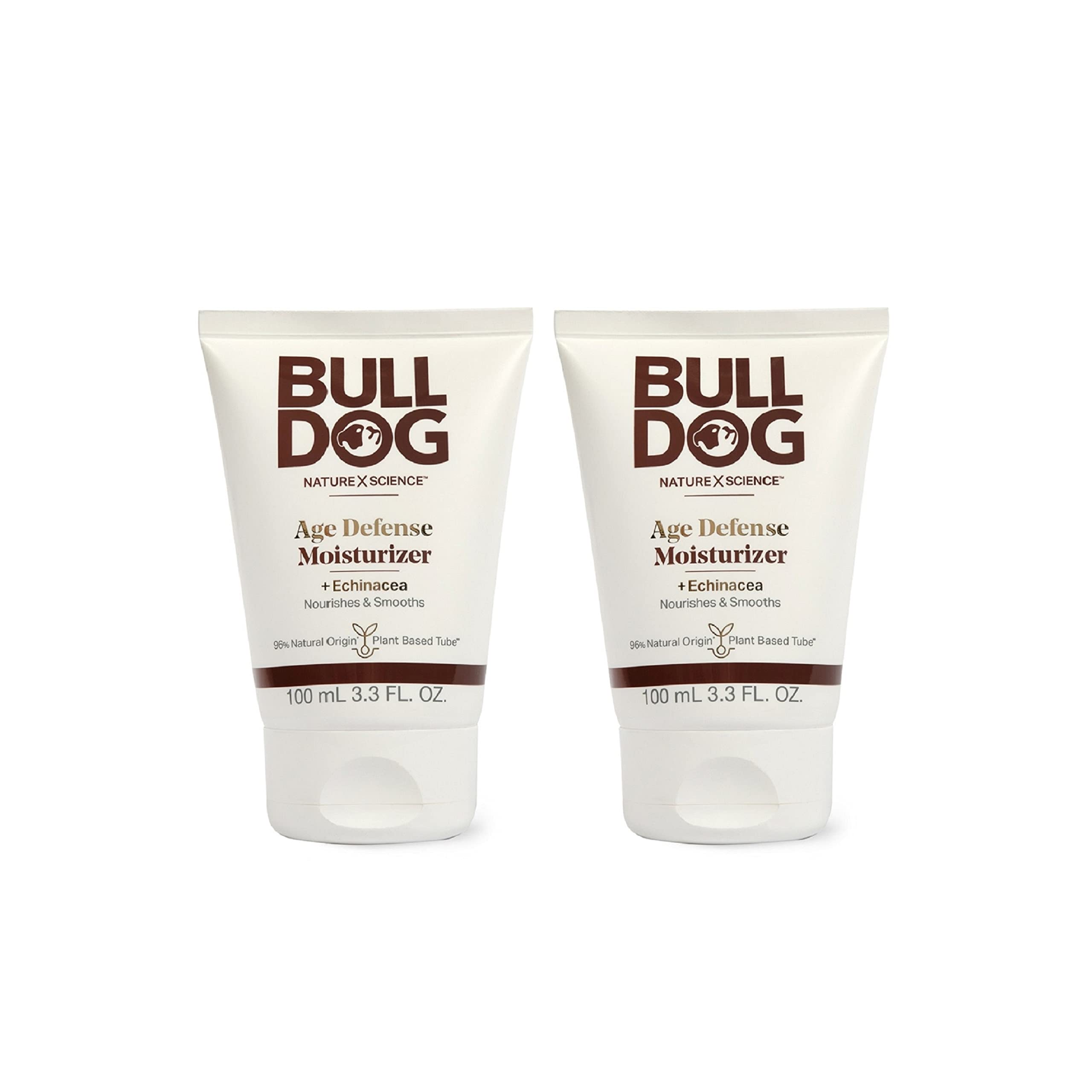 BULLDOG Age Defense Moisturizer duo bottles front view for daily anti-aging care