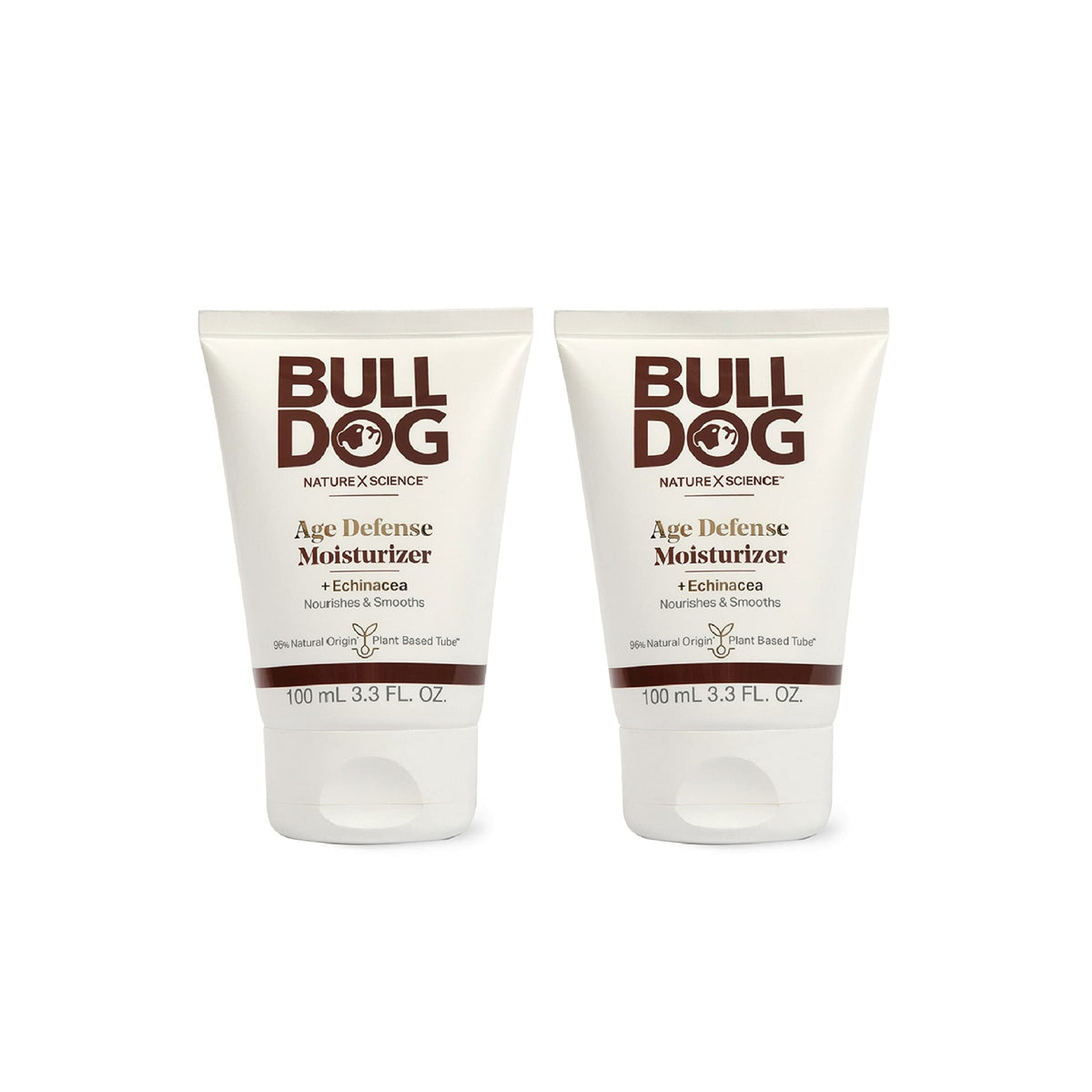 BULLDOG Age Defense Moisturizer duo bottles front view for daily anti-aging care