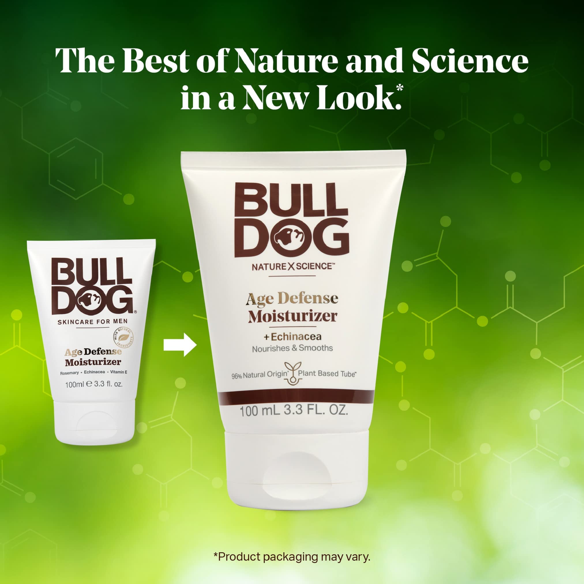 BULLDOG Age Defense Moisturizer texture close-up showing smooth, non-greasy finish