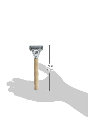 Bulldog bamboo razor packaging emphasizing eco-friendly materials
