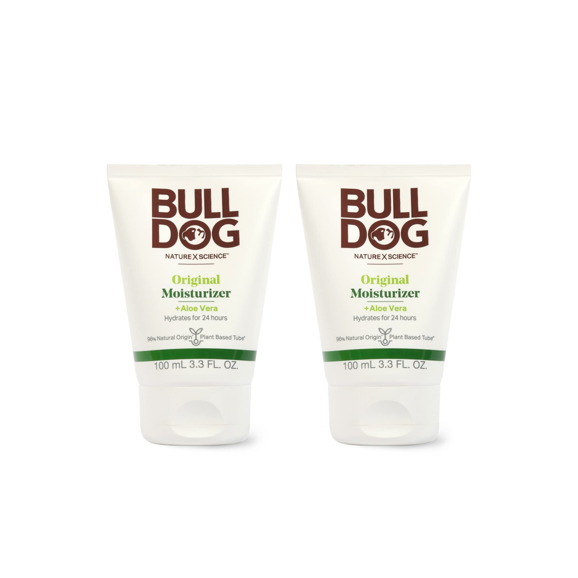 Bulldog Original Facial Moisturizer bottle closeup for daily hydration.
