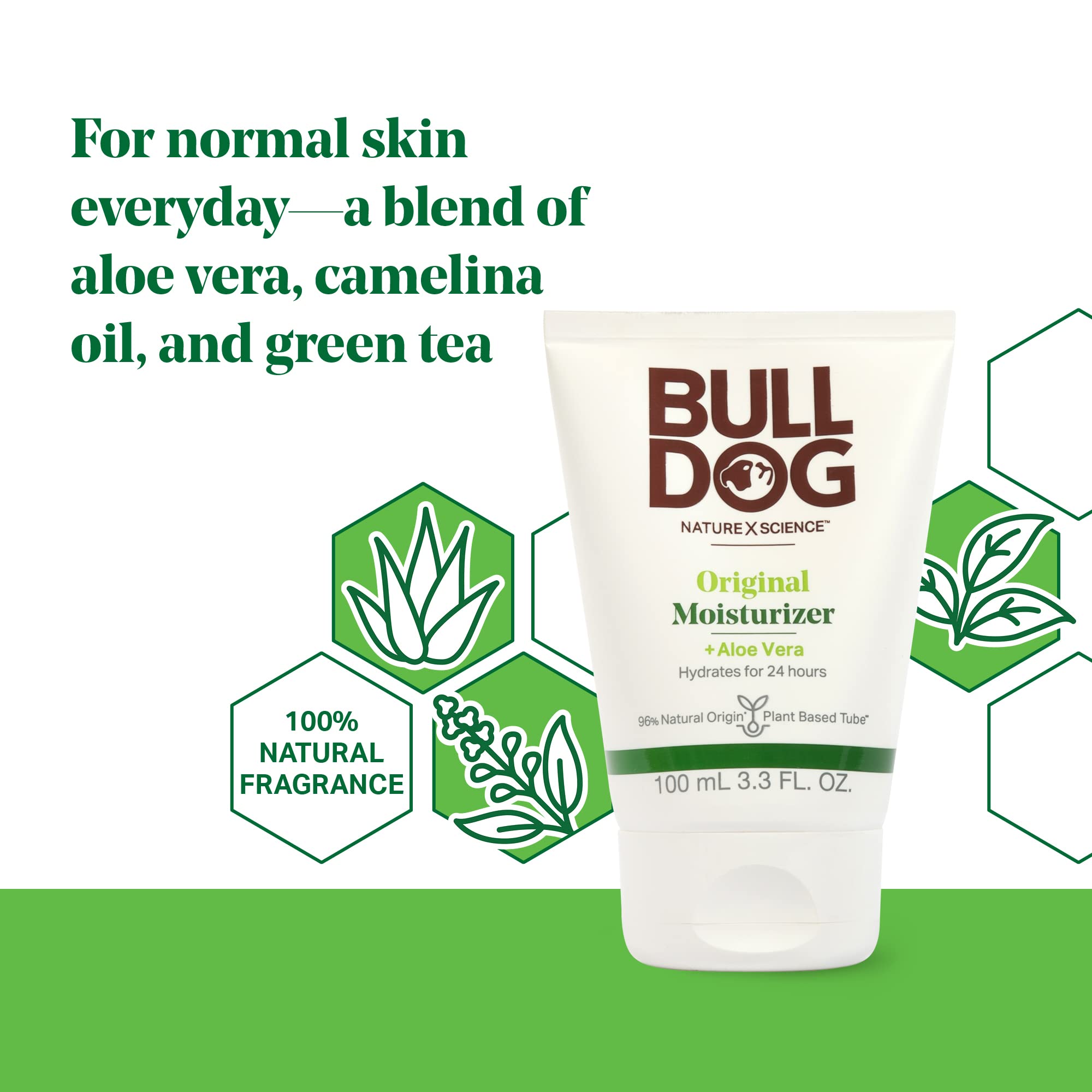 Bulldog Original Facial Moisturizer cream texture indicating lightweight application.