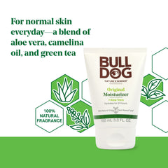 Bulldog Original Facial Moisturizer cream texture indicating lightweight application.