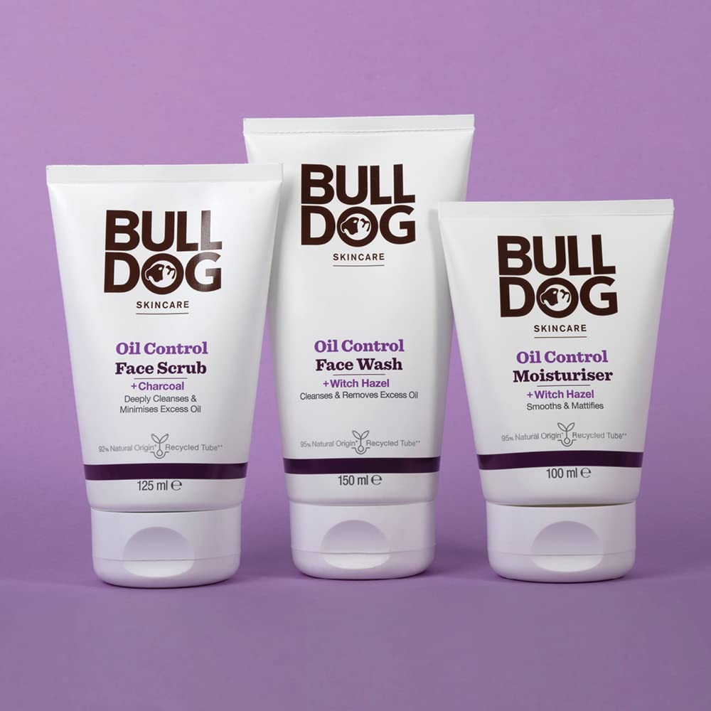 Bulldog Oil Control Moisturizer sits on vanity during morning skincare routine