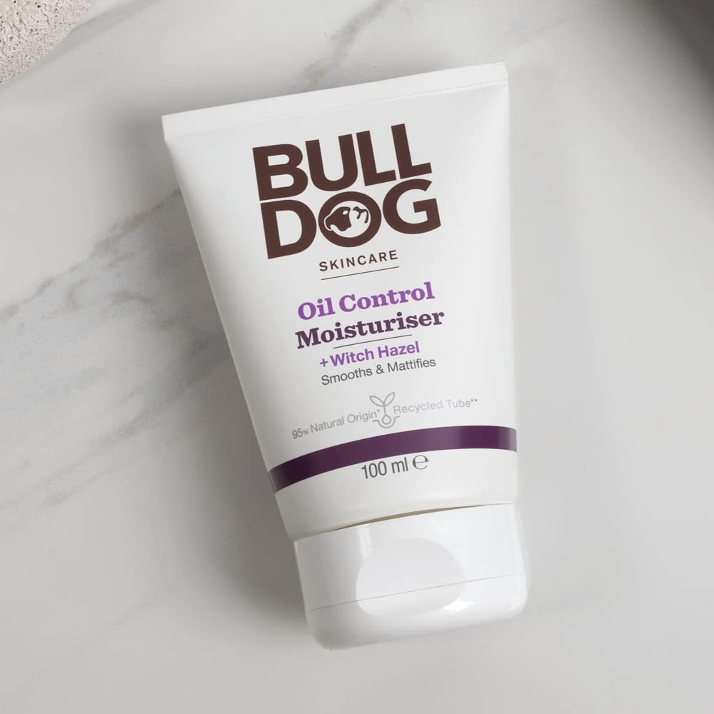 Bulldog Oil Control Moisturizer vegan packaging emphasizes cruelty-free formula