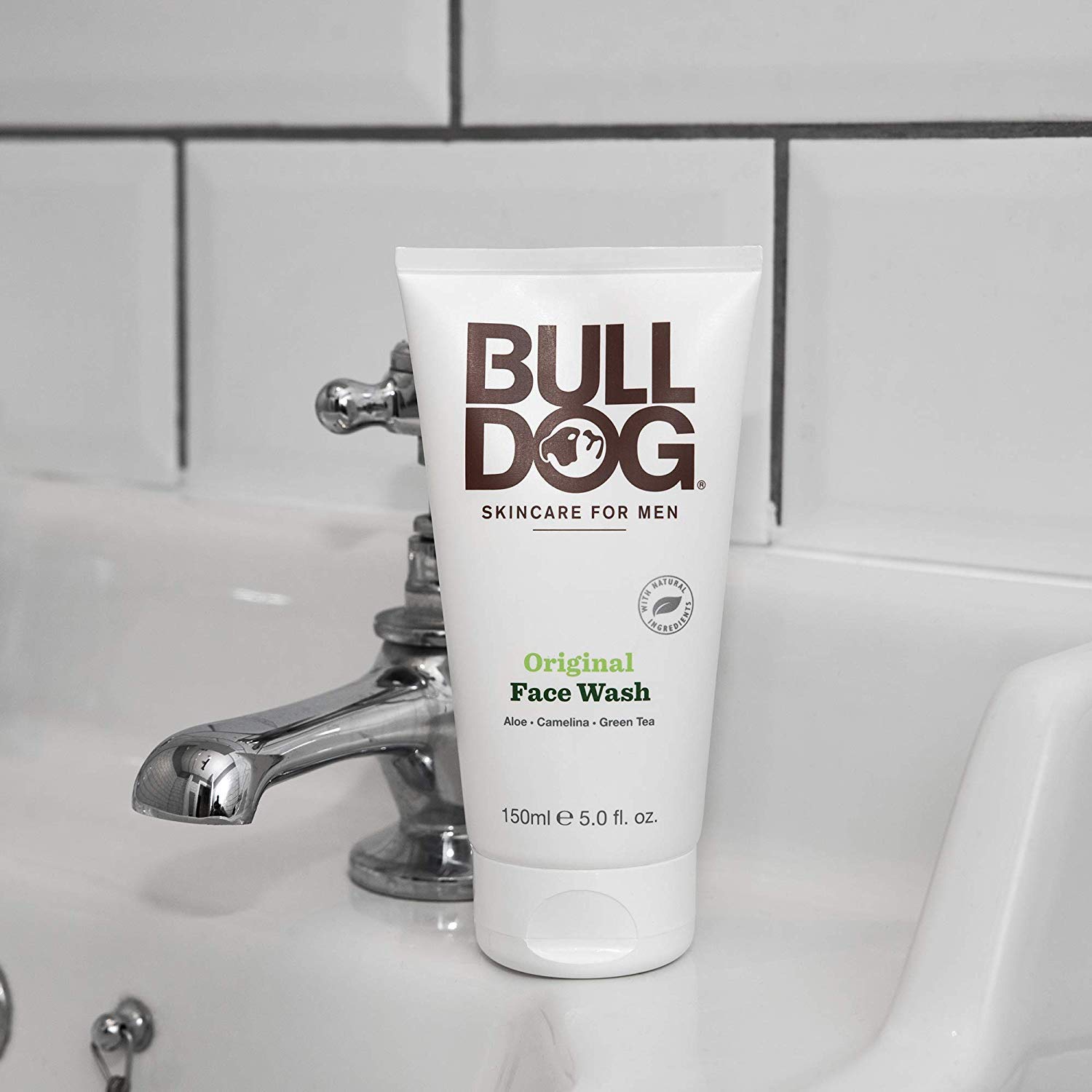 Bulldog Original Face Wash packaging two bottles displayed