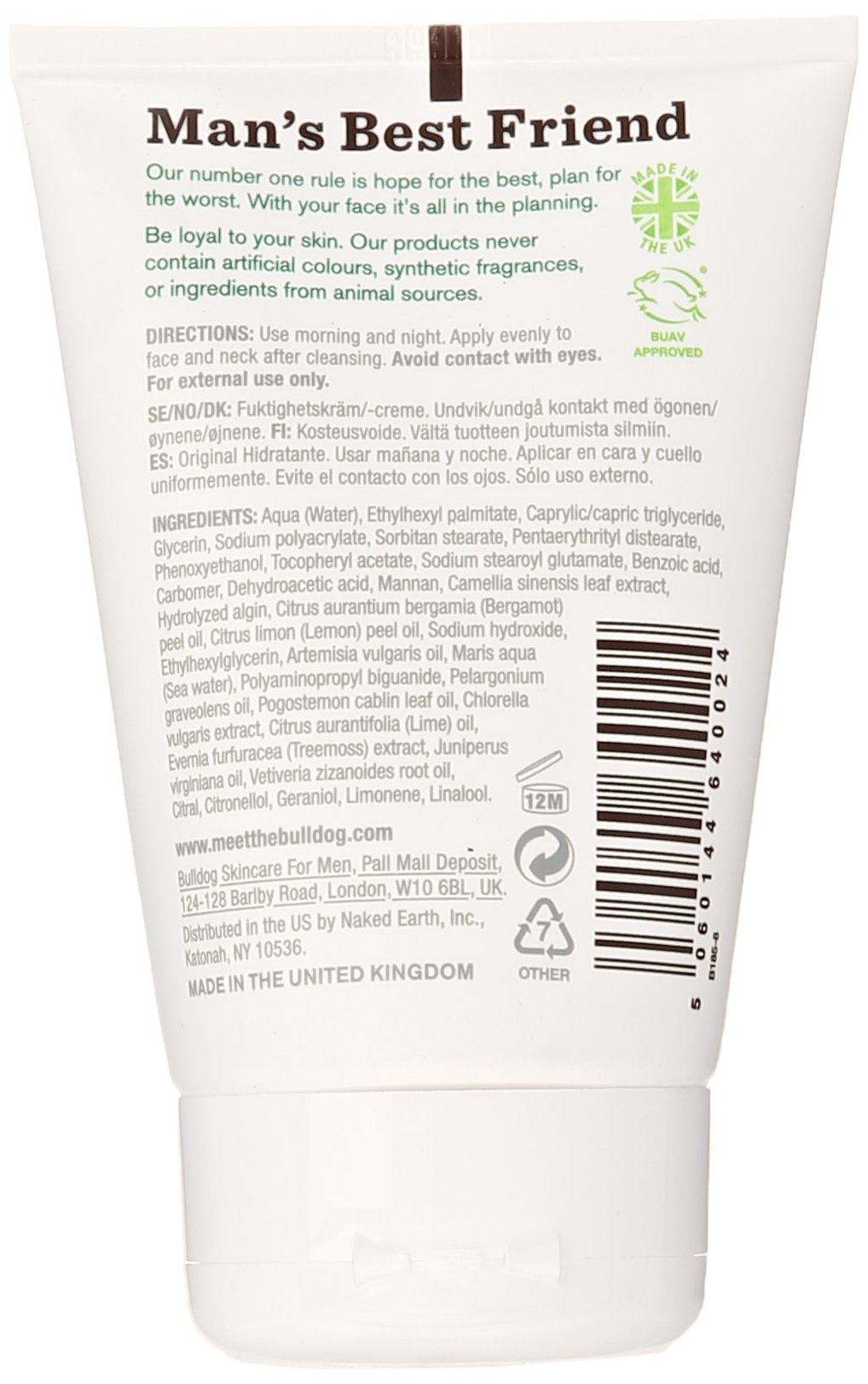Bulldog Original texture swatch shows lightweight hydration for daily use