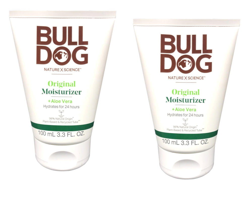 Bulldog Skincare Original Moisturizer bottle front promotes daily hydration
