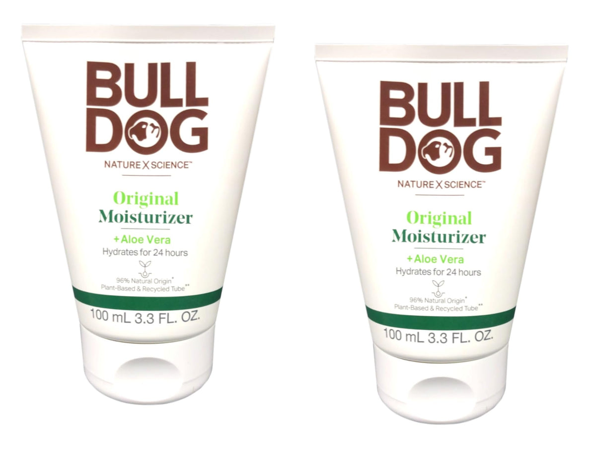 Bulldog Skincare Original Moisturizer bottle front promotes daily hydration