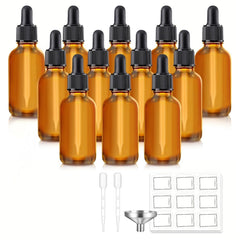 Bumobum 1oz amber glass dropper bottle shields essential oils from light for longer freshness.