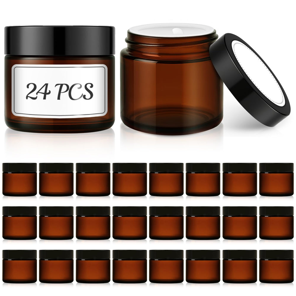 Bumobum amber glass jar 60ml with lid shows durable travel-friendly storage for creams and samples.