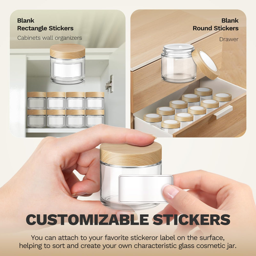 Bumobum blank labels help you organize by category for spices or skincare.