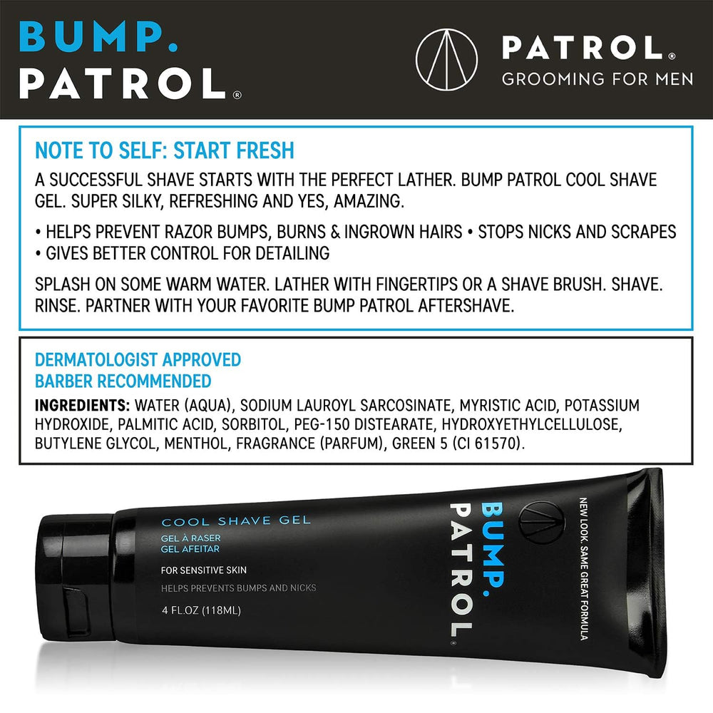 Bump Patrol Menthol cooling sensation provides refreshing comfort during shaving.